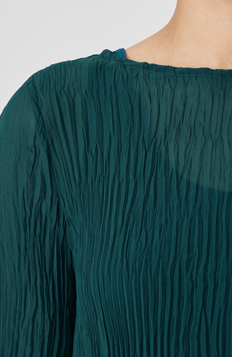 Eileen Fisher Bateau Neck Silk Tunic | Nordstrom