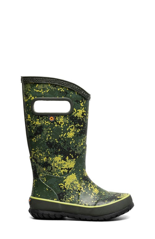 Bogs Microcamo Print Waterproof Rain Boot In Green Multi