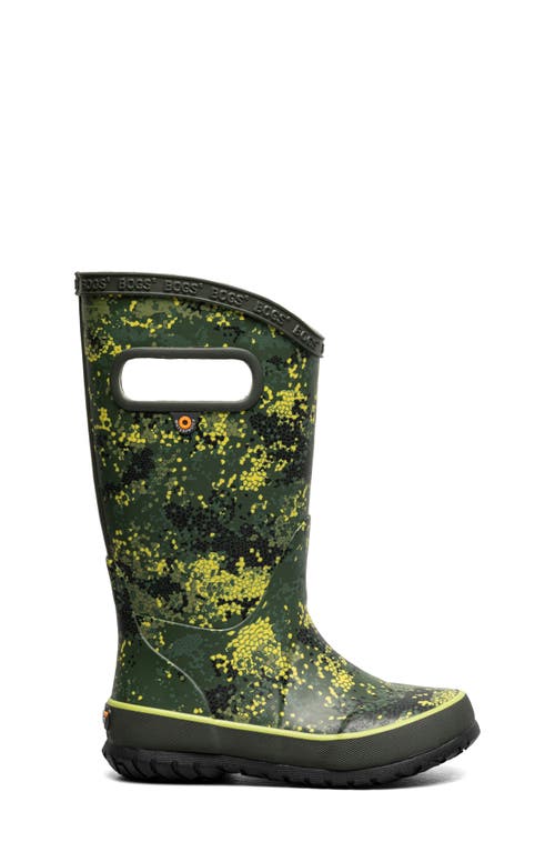 Shop Bogs Microcamo Print Waterproof Rain Boot In Green Multi