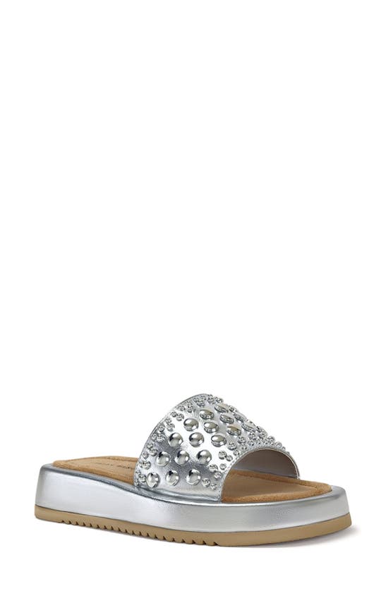 Shop Azalea Wang Espinosa Platform Slide Sandal In Silver