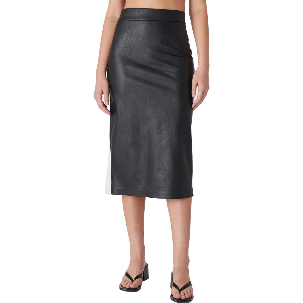 Blanknyc Faux Leather Midi Skirt In Deep Talks