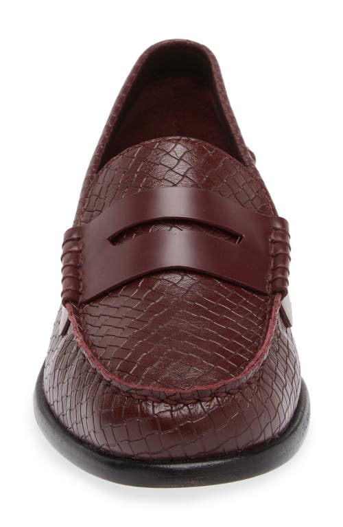 Shop Rag & Bone Carter Penny Loafer In Wine Leather