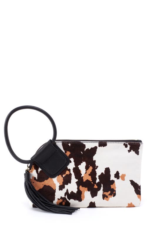 HOBO Sable Genuine Calf Hair Clutch in Cow Print at Nordstrom