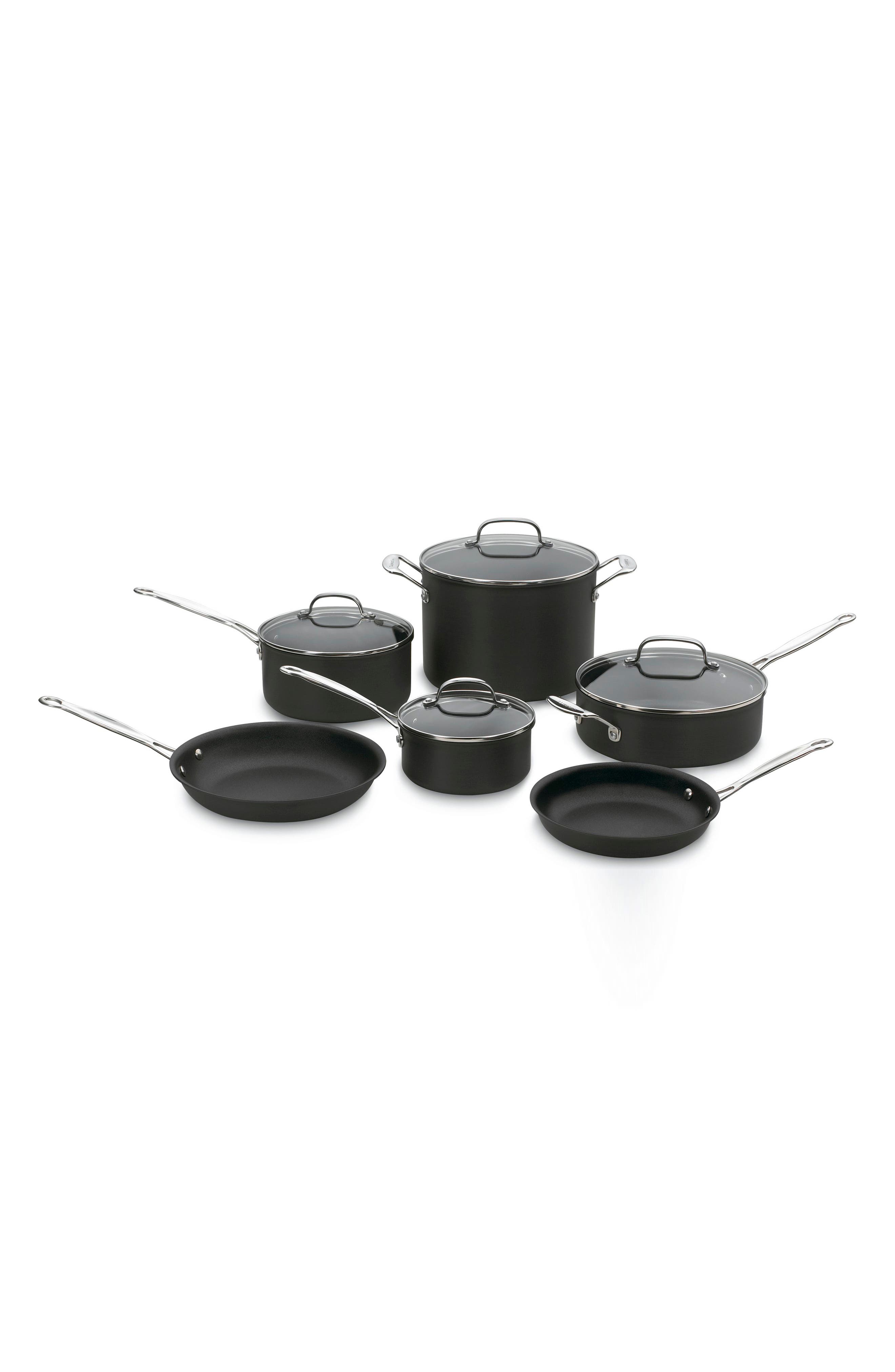 UPC 086279007285 product image for Cuisinart Chef's Classic Hard Anodized 10-Piece Cookware Set, Size One Size - Bl | upcitemdb.com