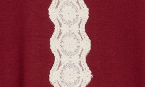 FORGOTTEN GRACE FORGOTTEN GRACE LACE TRIM LONG SLEEVE PEPLUM TOP