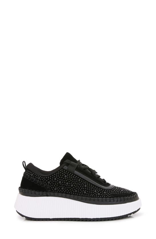 Shop Berness Willow Pearl Studded Sneaker In Black