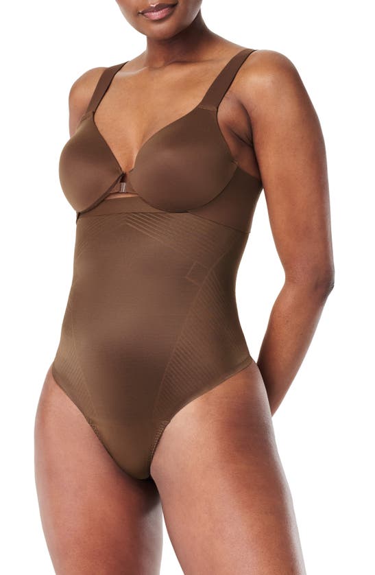 Shop Spanx ® Thinstincts 2.0 High Waist Shaping Thong In Chestnut Brown