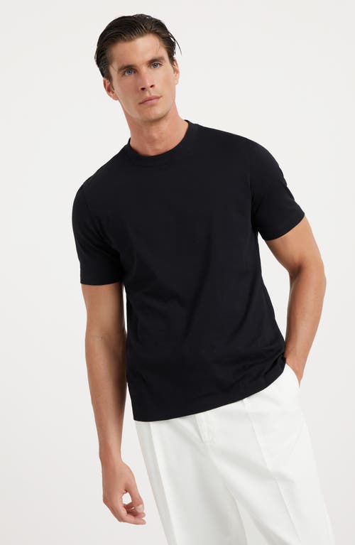 Shop Brunello Cucinelli Crew-neck T-shirt In Black