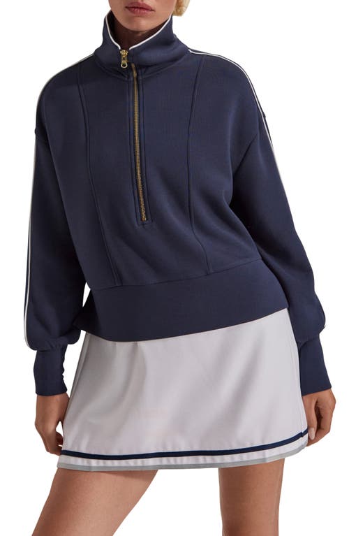 Varley Davenport Half Zip In Blue Nights