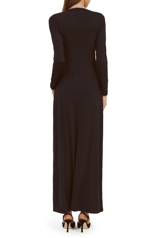 Bardot Remmy Long Sleeve Knit Maxi Dress In Black