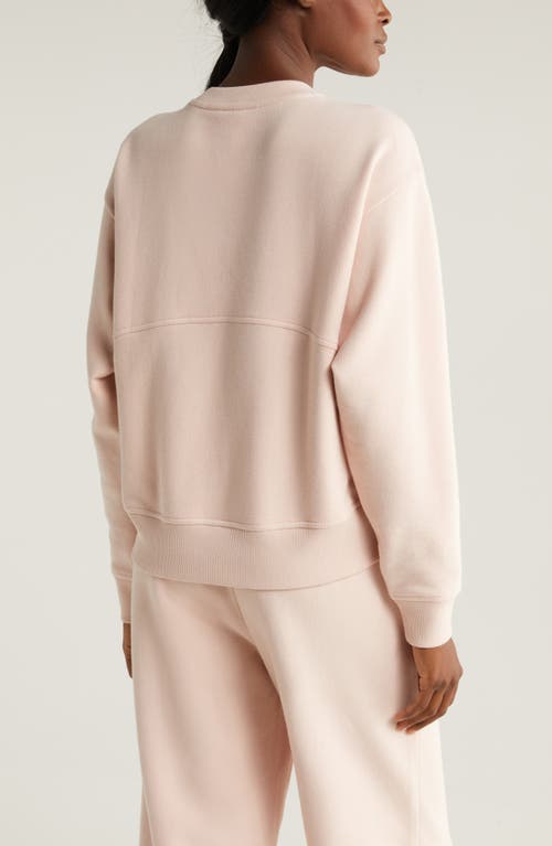 Shop Zella Cloud Fleece Sweatshirt In Pink Peach