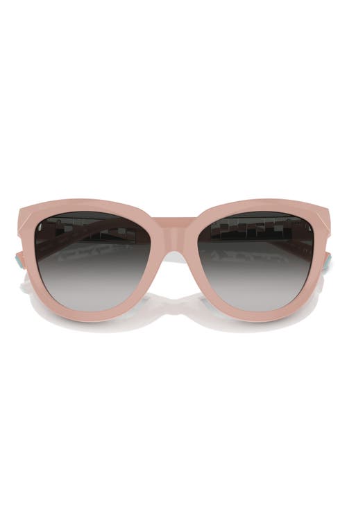 Tiffany & Co . 53mm Gradient Cat Eye Sunglasses In Grey Flash