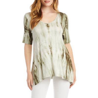 Karen Kane Tie Dye Swing Top, Blue