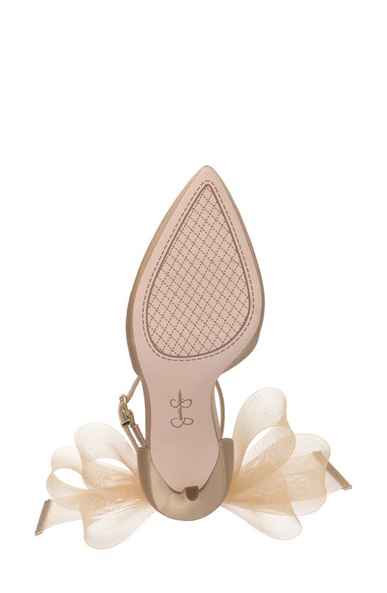 Jessica Simpson Phindies Ankle Strap Pointed Toe Pump In Champagne