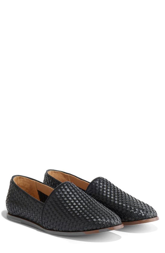 Shop Nisolo Alejandro Woven Loafer In Black