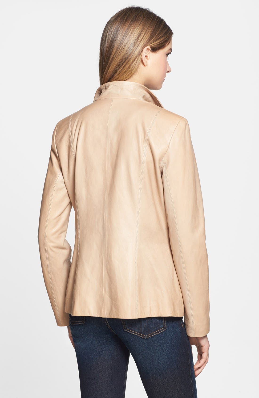 wing collar leather jacket