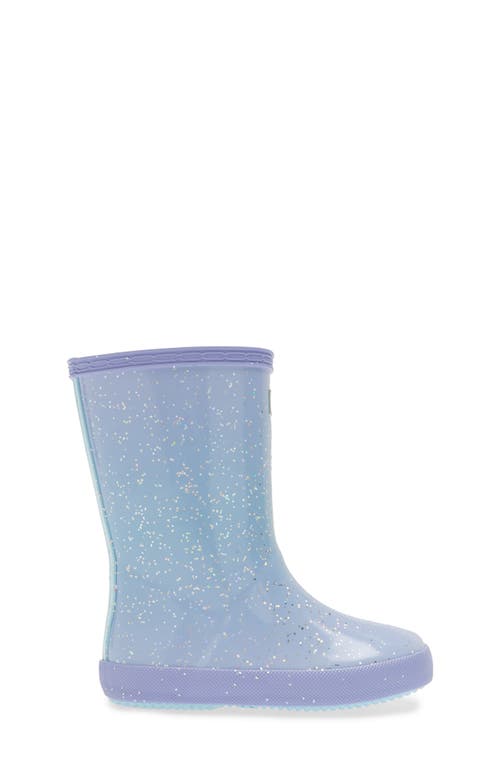 Shop Hunter Kids' Original First Classic Glitter Rain Boot In Drifting Thistle/blue