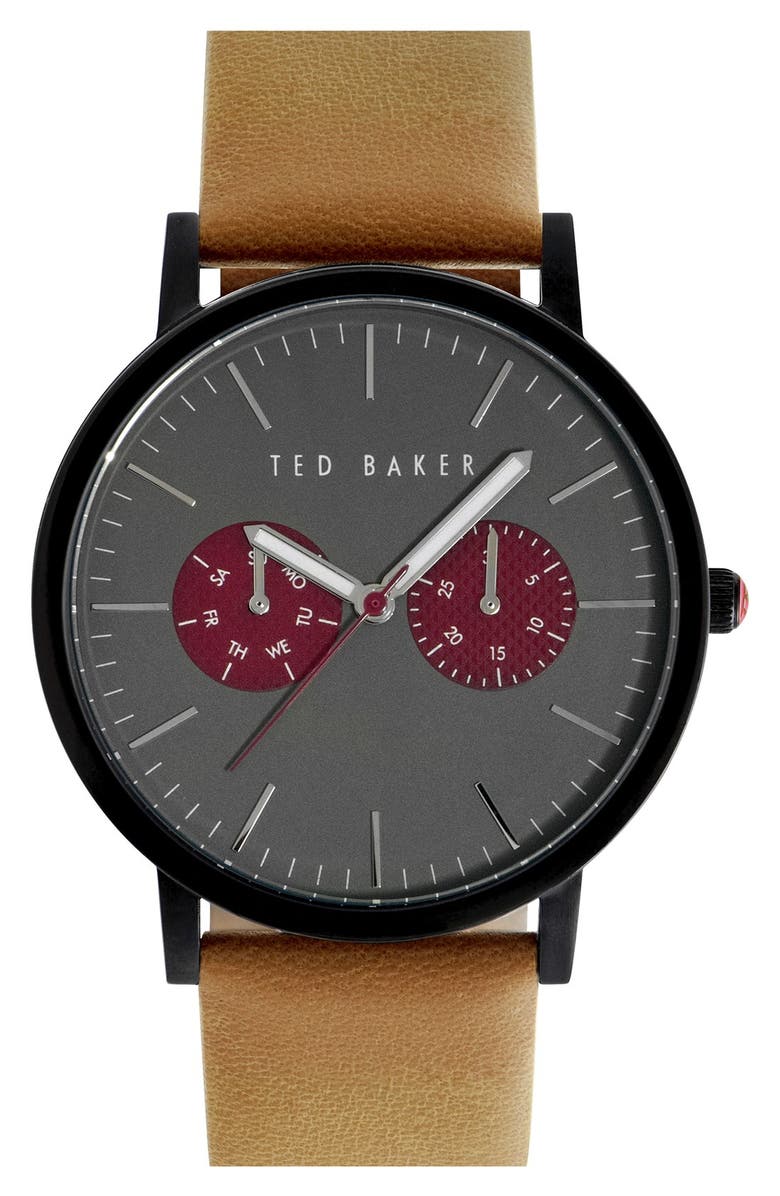Ted Baker London Leather Strap Watch, 40mm | Nordstrom