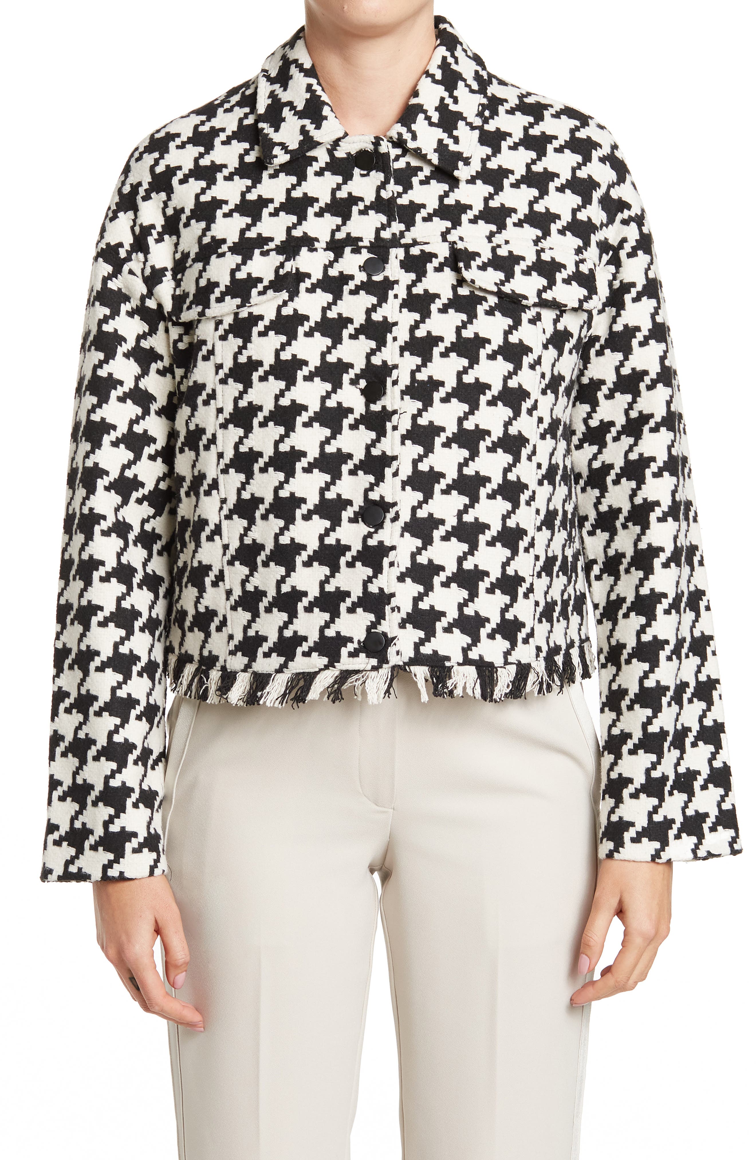 DOLCE CABO Tweed Fringe Detail Short 