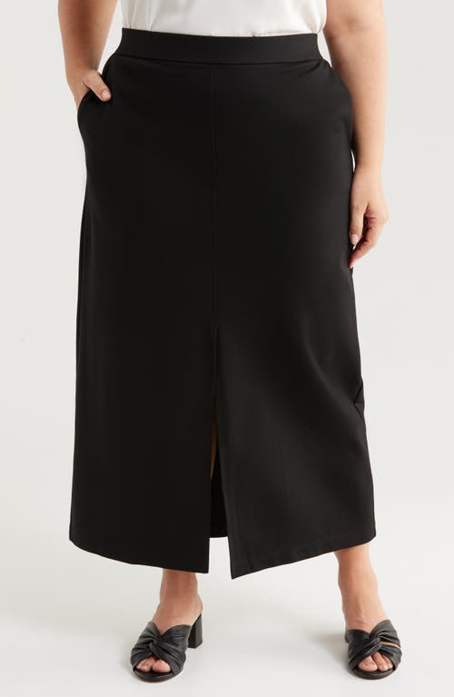 Shop Eileen Fisher Front Slit Maxi Skirt In Black