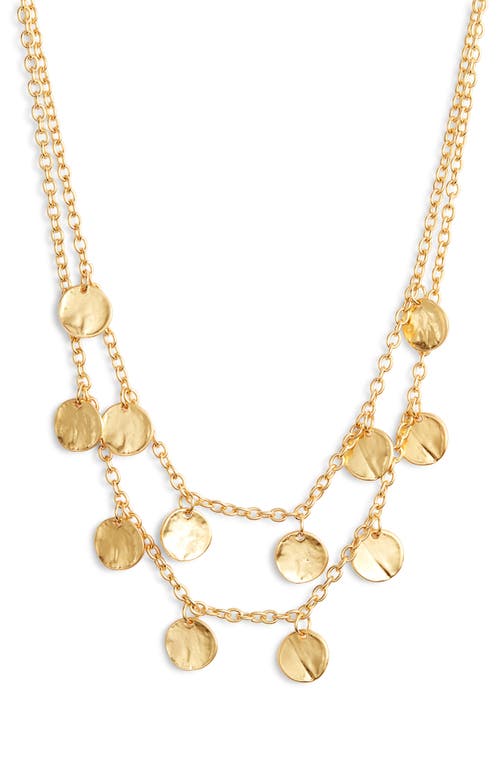 Karine Sultan Layered Charm Necklace in Gold