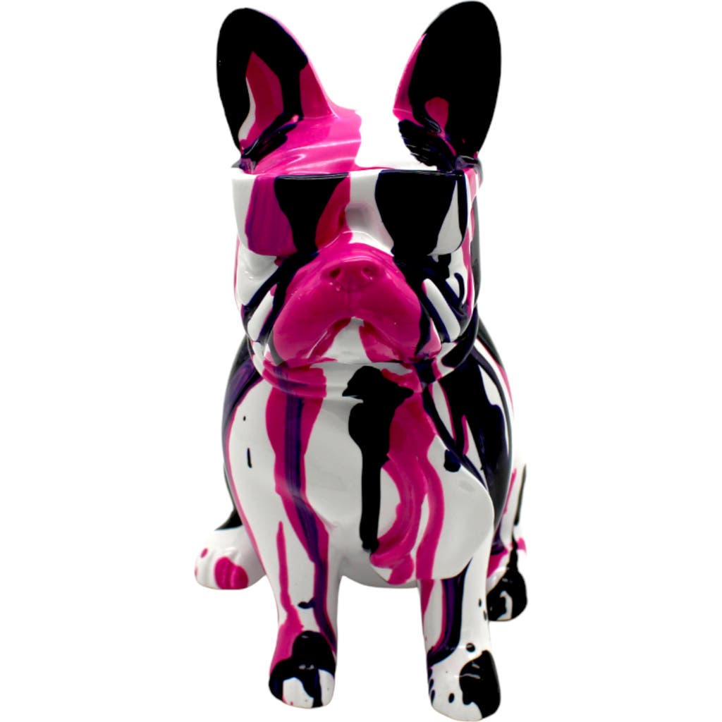 Shop Interior Illusions Pink Graffiti French Bulldog Art Sculpture In Graffiti/multi-color