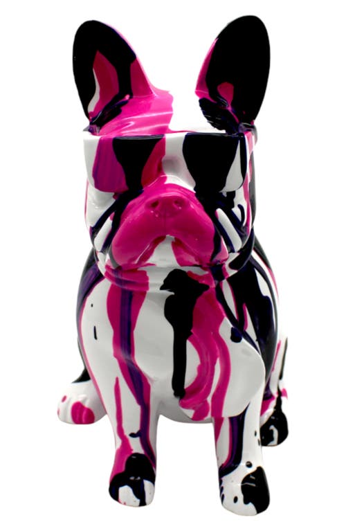 Shop Interior Illusions Pink Graffiti French Bulldog Art Sculpture In Graffiti/multi-color
