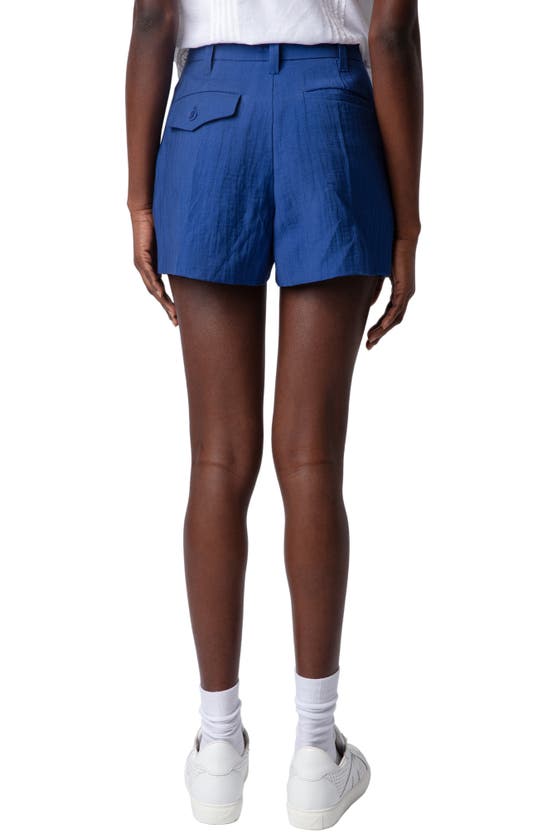 Shop Zadig & Voltaire Please Tailored Shorts In Deep Sea