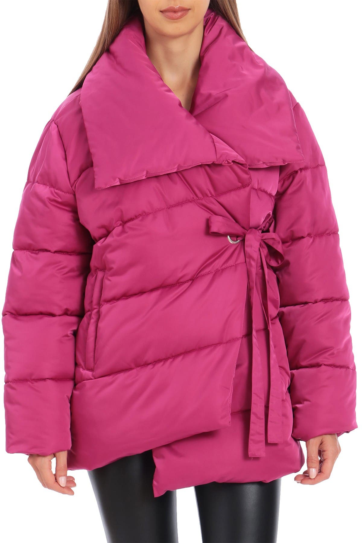 wrap puffer jacket avec les filles