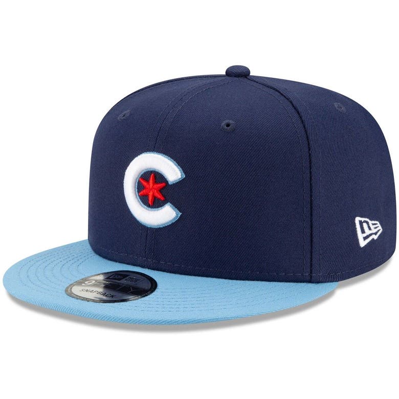 New Era Kids' Big Boys  Navy, Light Blue Chicago Cubs 2021 City Connect 9fifty Snapback Adjustable Hat In Navy,light Blue