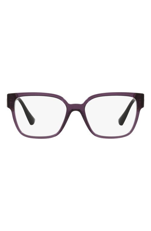 Versace 56mm Square Optical Glasses in Plum at Nordstrom