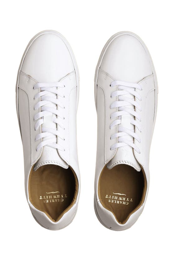 Shop Charles Tyrwhitt Leather Sneaker In White