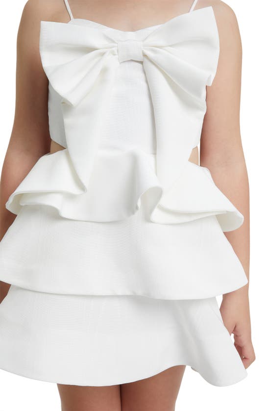 Shop Bardot Junior Kids' Tulip Bow Party Dress In Orchid White