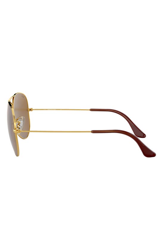 Ray Ban Large Original 62mm Aviator Sunglasses In Brown Grad