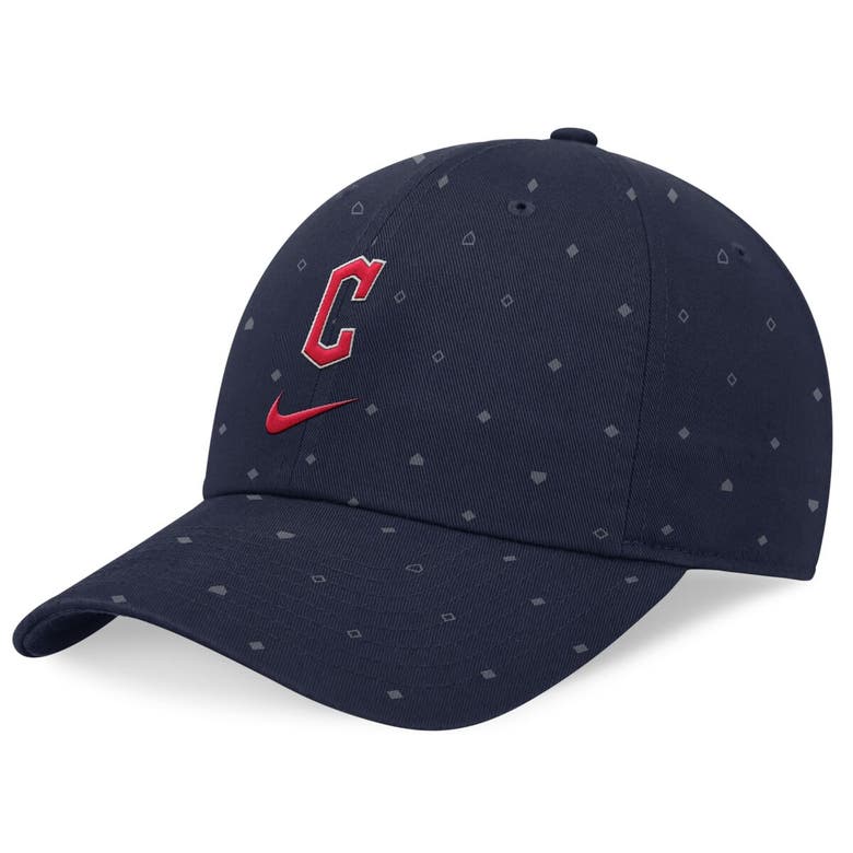 Shop Nike Navy Cleveland Guardians Primetime Print Club Adjustable Hat