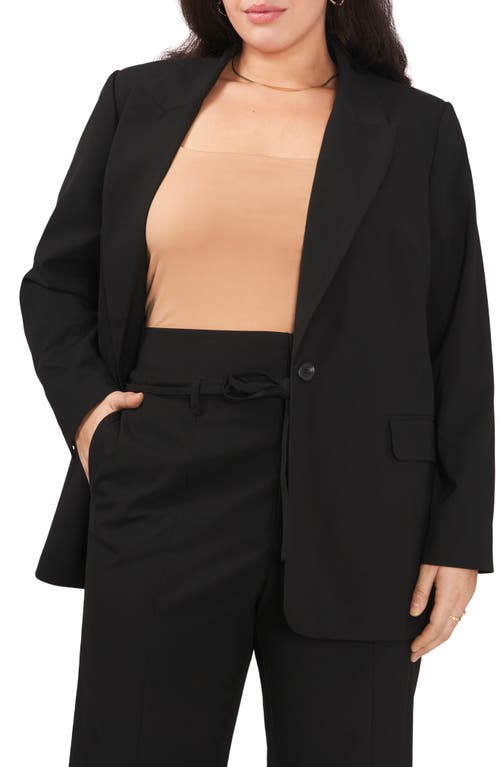 1.STATE Single Button Relaxed Blazer in Rich Black