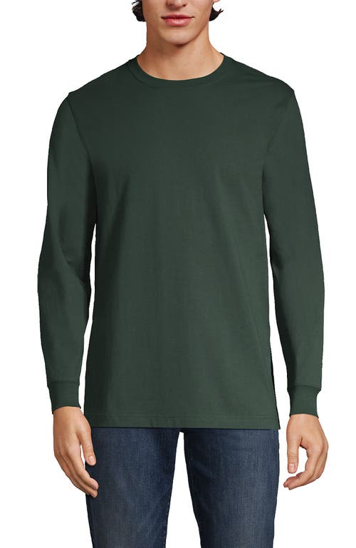 Shop Lands' End Super-t Long Sleeve T-shirt In Deep Woodland Green