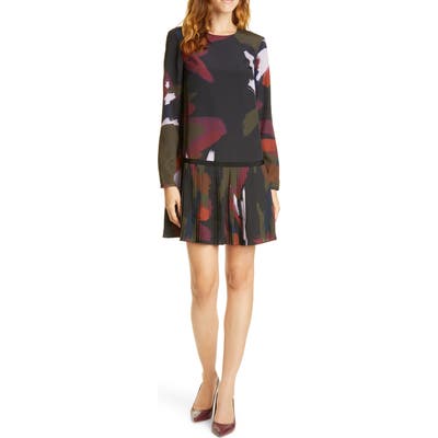 Ted Baker London Rosarn Sapphire Long Sleeve Dress, (fits like 8-10 US) - Black