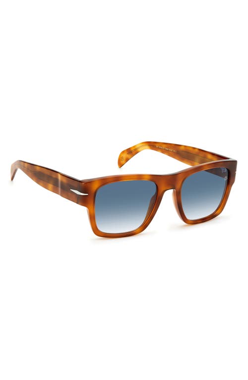 Shop David Beckham Eyewear 52mm Rectangular Sunglasses In Havana Honey