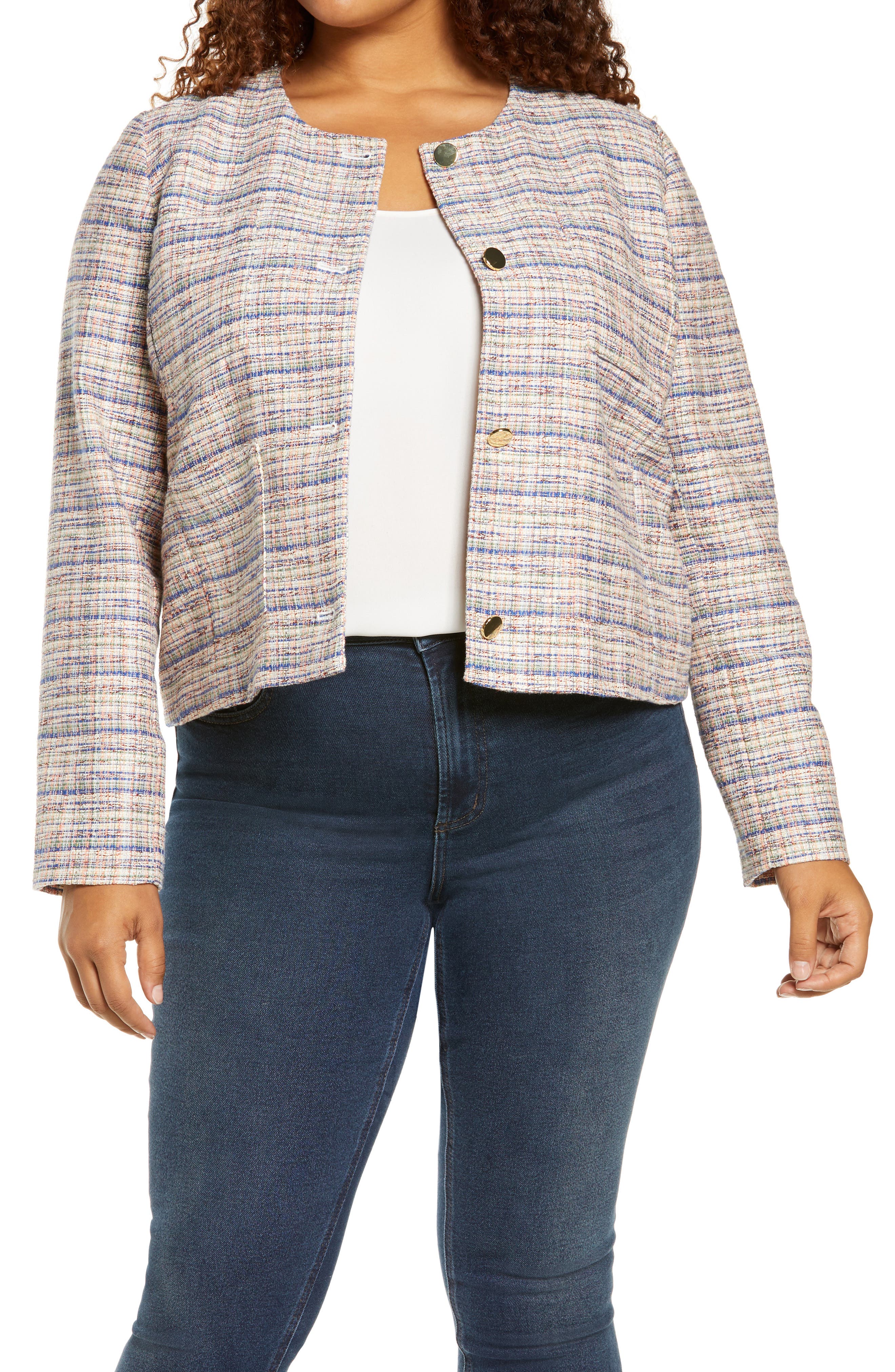 tweed jacket plus size