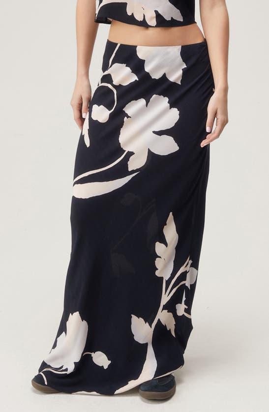 Shop Nasty Gal Floral Maxi Skirt In Black