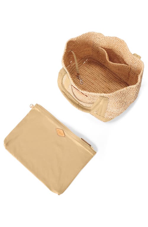 Shop Mz Wallace Small Raffia Tote In Raffia/tan