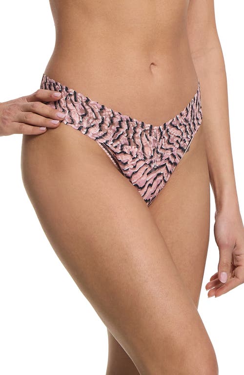 Shop Hanky Panky Print Original Rise Thong In Offbeat Neutral