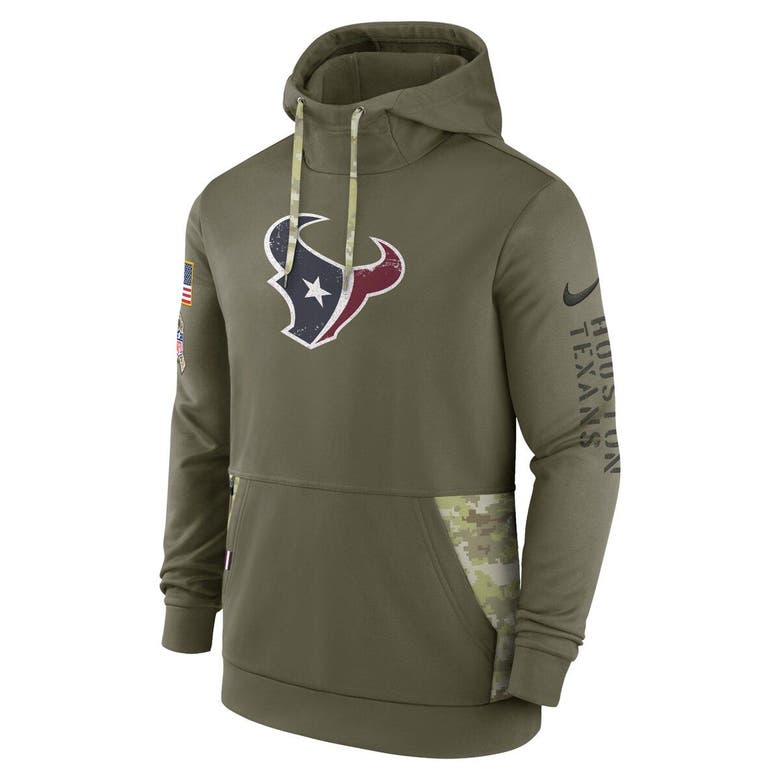 Women's Nike Brown Houston Texans 2023 Salute to Service Pullover Hoodie