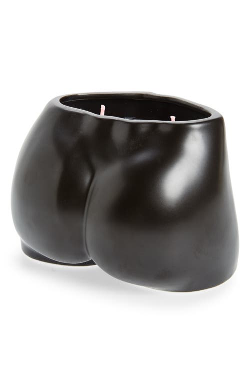 CAIYU CANDLE Le Petit Derrière Ceramic Candle in Matte Black Dark Grey Wax