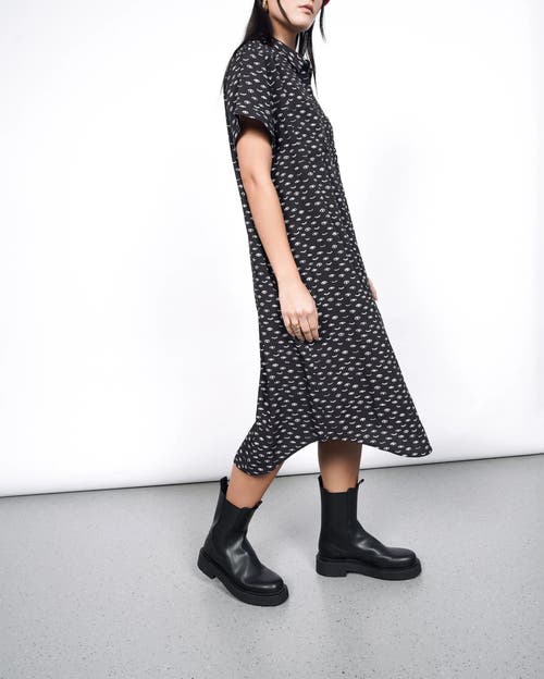 Wildfang The Empower Shirt Dress In Wink Black