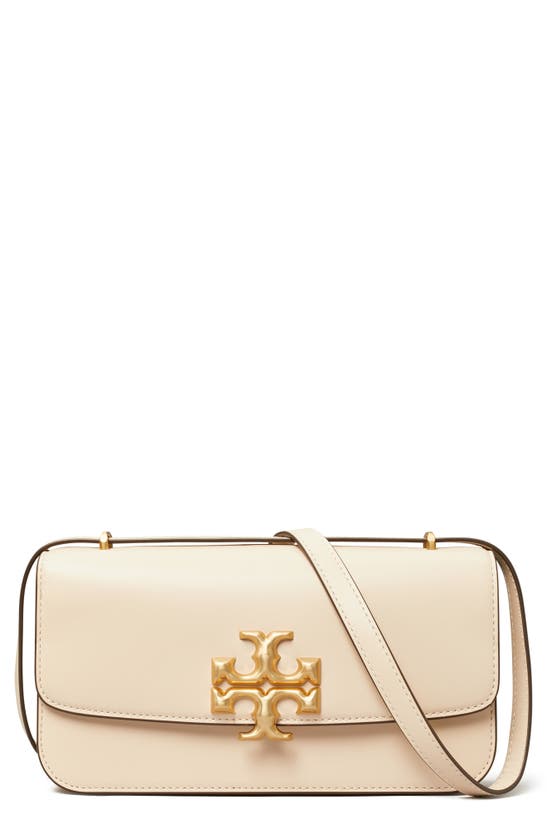 Shop Tory Burch Small Eleanor Rectangular Convertible Leather Shoulder Bag In New Cream