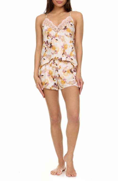 Flora By Flora Nikrooz Women's Cindy 2-pc. Floral Satin Pajamas Set In Ivory