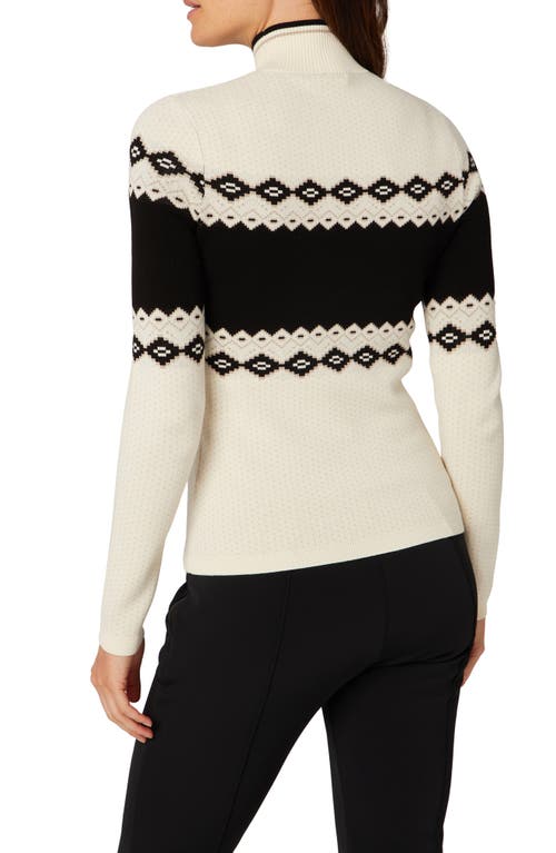 Shop Alp N Rock Aurora Ii Fair Isle Mock Neck Sweater In Ivory