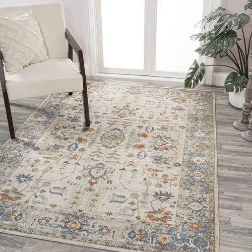 JONATHAN Y JONATHAN Y HIERO PERSIAN BORDER LOW-PILE MACHINE-WASHABLE AREA RUG